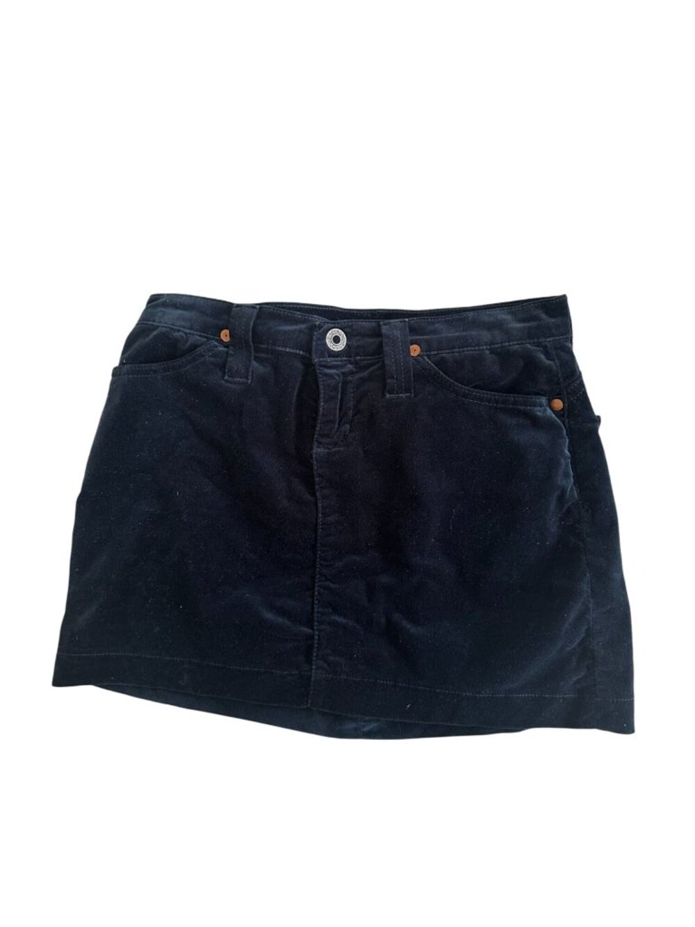 ADRIANO GOLDSCHMIED The Rich Navy Blue Velvet Skirt Size 25